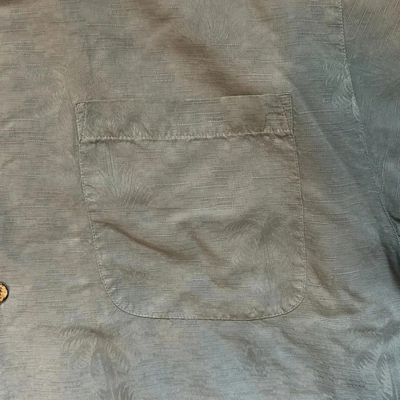Tommy Bahama VTG Y2K Old Money Cabancore 100%Silk Blue Button Down Shirt SzL - Picture 4 of 6